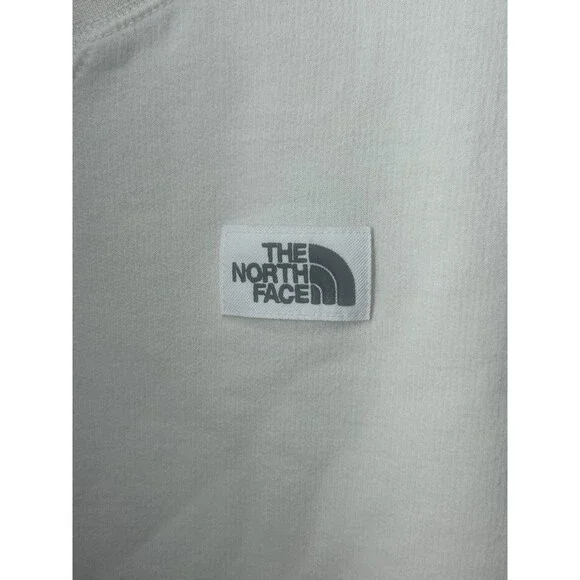 THE NORTH FACE Heritage Patch Crew Sweatshirt Small Eggshell Cream Athletic Fit - Picture 6 of 8